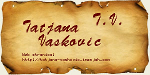 Tatjana Vasković vizit kartica